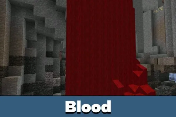 Blood from The Cryptid Mod for Minecraft Bedrock