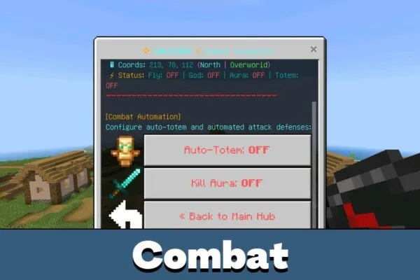Combat from CheatBox for Minecraft Bedrock