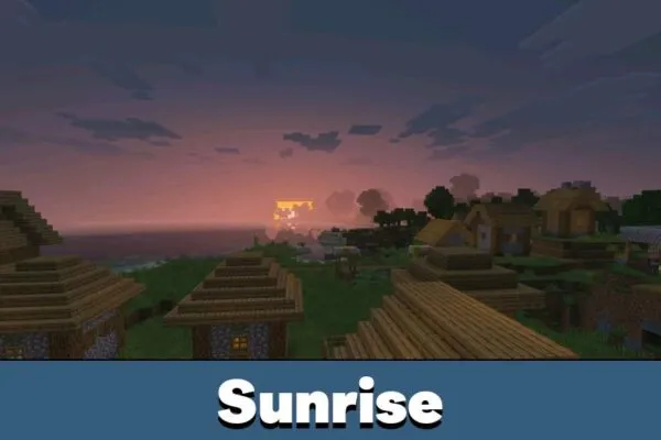 Sunrise from IzH RD Shader for Minecraft Bedrock