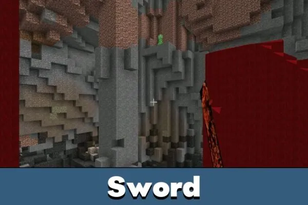 Sword from The Cryptid Mod for Minecraft Bedrock