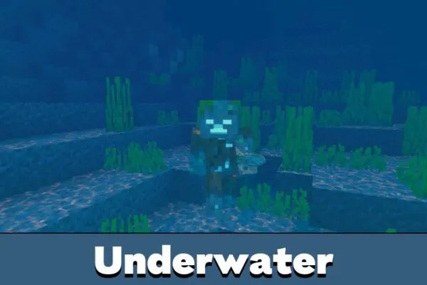 Underwater from Newb Aerotion Shader for Minecraft Bedrock