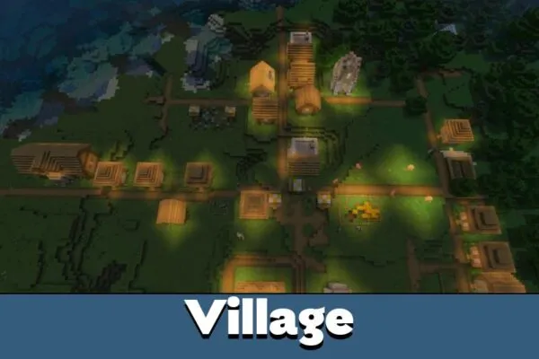 Village from IzH RD Shader for Minecraft Bedrock