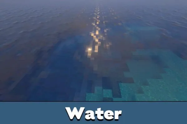 Water from Newb Aerotion Shader for Minecraft Bedrock